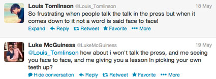 Jay McGuiness’ brother threatens Louis Tomlinson on&nbsp;Twitter