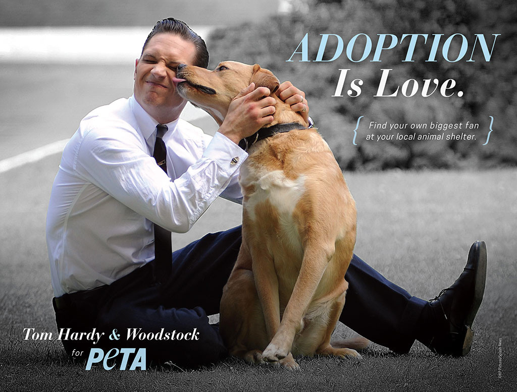 Tom Hardy stars in PETA&nbsp;campaign