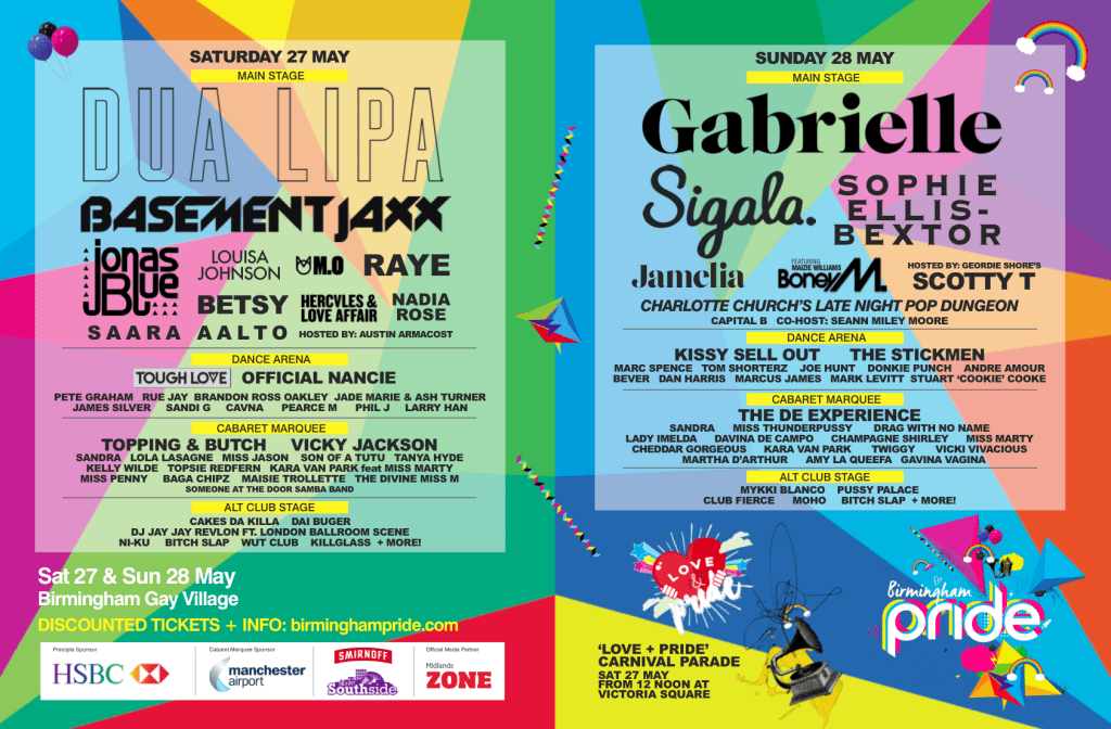 5 must see acts at Birmingham Pride&nbsp;2017